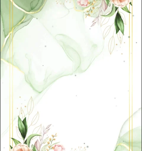 Opening wedding invitation with flower background Vidéo 293139855