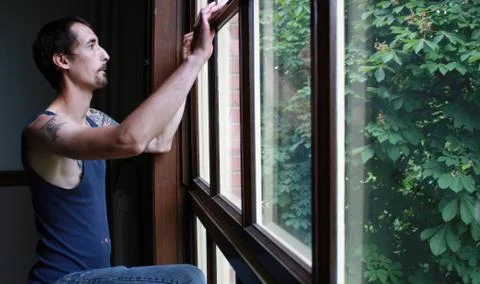 Opening the window Stock Photos