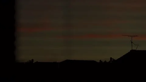 Opening the window of the room at dawn 4k 30fps Stock-Footage 131901089