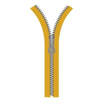 Opening A Zipper With Fabric Vector Stock Illustration