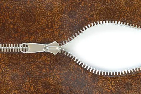 Opening zipper Stock Illustration