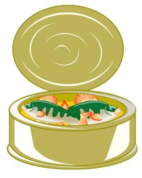 Openning fish bank Stock Illustration