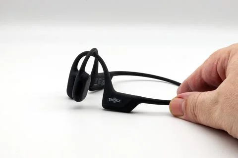 Openrun Pro by Shokz. Bone Conduction Sport Haedphones by Shokz. Stock Photos