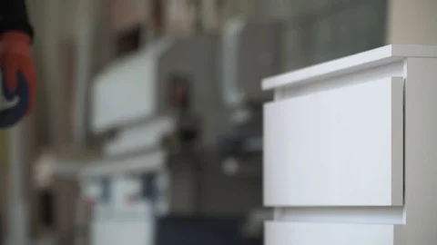 Opens the chest of drawers Stock Footage 89547193