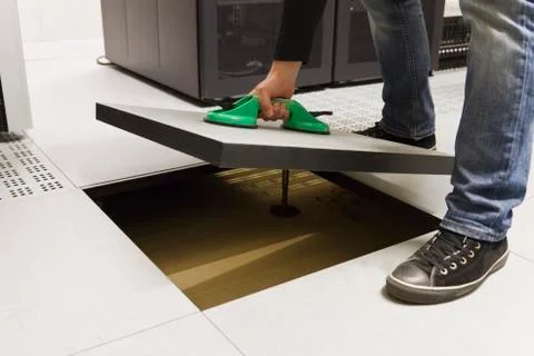 Opens data center floor Stock Photos
