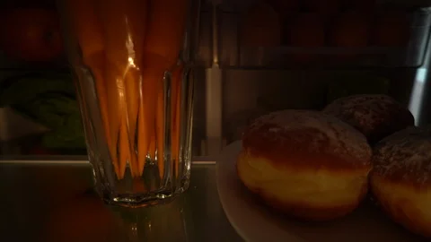 Opens the fridge Stock Footage 110626871