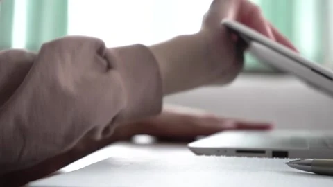 Opens the Notebook. Stock Footage 171909273