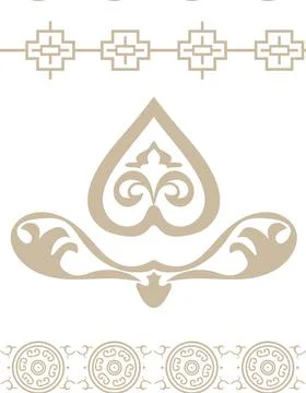 Openwork beige elements in a seamless pattern for presentations, websites, .. Stock Illustration