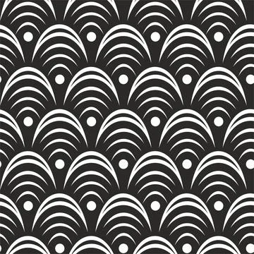 Openwork black and white seamless pattern. Stock Illustration