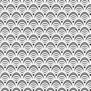 Openwork black and white seamless pattern. Stock Illustration