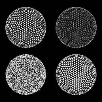 Openwork Circles for Design Project  - vector set Stock Illustration