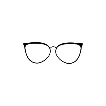 Openwork glasses with black frames Stock Illustration