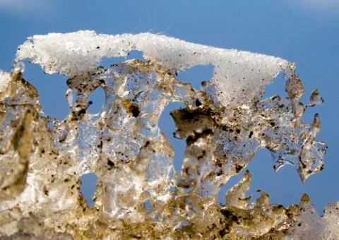 Openwork ice against the sky Stock Photos