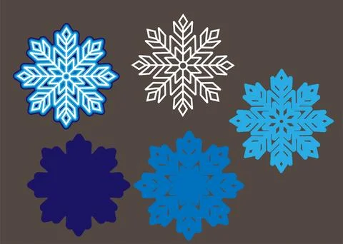 Openwork layered snowflake for cutting DIY crafts. Stock Illustration