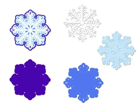 Openwork multi-layer snowflake for cutting Stock Illustration