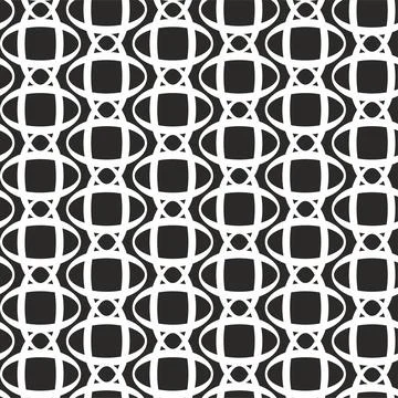 Openwork seamless black and white pattern. Stock Illustration