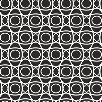 Openwork seamless black and white pattern. Stock Illustration