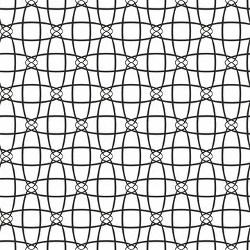 Openwork seamless black and white pattern. Stock Illustration
