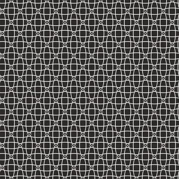 Openwork seamless black and white pattern. Stock Illustration