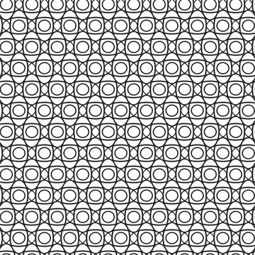 Openwork seamless black and white pattern. Stock Illustration