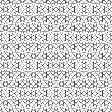 Openwork seamless black and white pattern. Stock Illustration