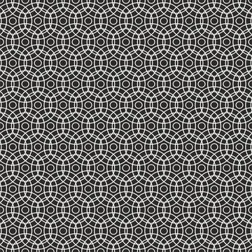 Openwork seamless black and white pattern. Stock Illustration