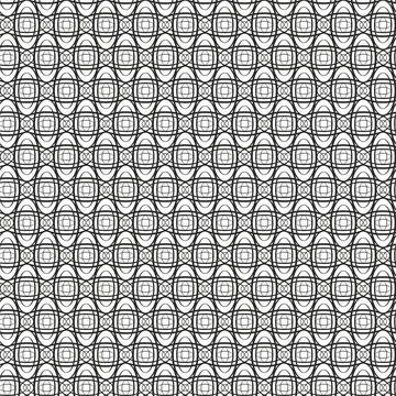 Openwork seamless black and white pattern. Stock Illustration