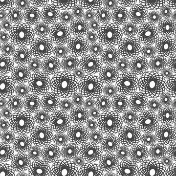 Openwork seamless black and white pattern. Stock Illustration