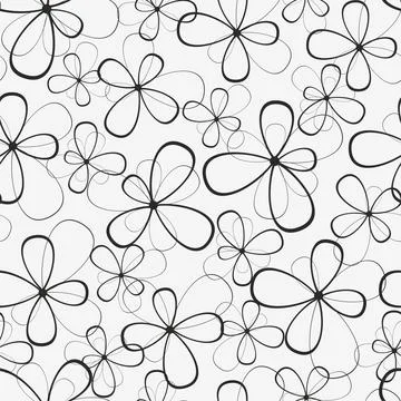 Openwork seamless pattern with abstract flowers. Stock Illustration