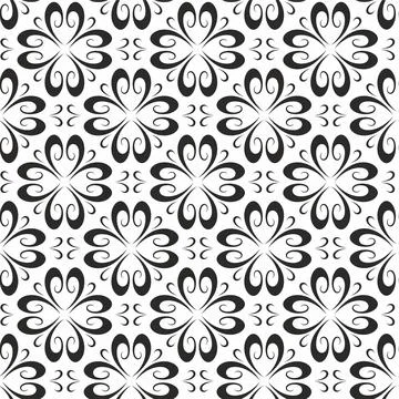 Openwork seamless pattern with abstract flowers. Stock Illustration