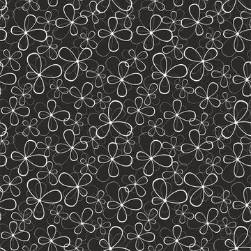 Openwork seamless pattern with abstract flowers. Stock Illustration