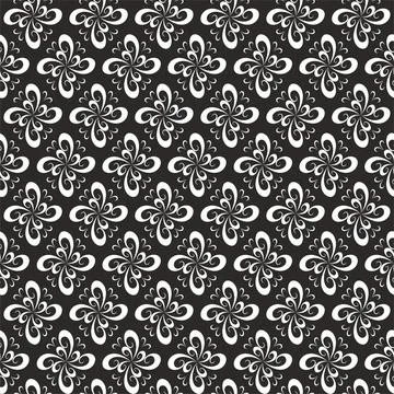 Openwork seamless pattern with abstract flowers. Stock Illustration