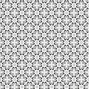 Openwork seamless pattern with abstract flowers. Illustrazione stock