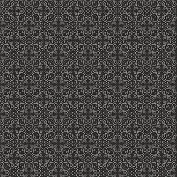 Openwork seamless pattern with abstract flowers. Illustrazione stock