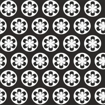 Openwork seamless pattern with abstract flowers. Stock Illustration