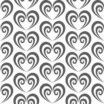Openwork seamless pattern with curls. Stock Illustration