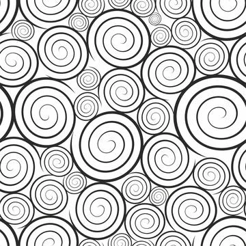 Openwork seamless pattern with curls. Stock Illustration