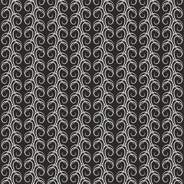 Openwork seamless pattern with curls. Illustrazione stock