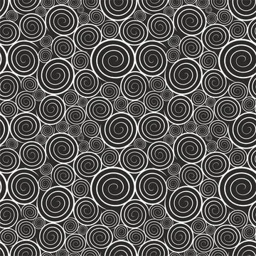 Openwork seamless pattern with curls. Stock Illustration