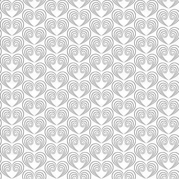 Openwork seamless pattern with curls. Stock Illustration