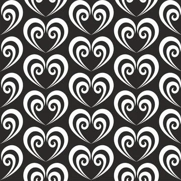 Openwork seamless pattern with curls. Stock Illustration