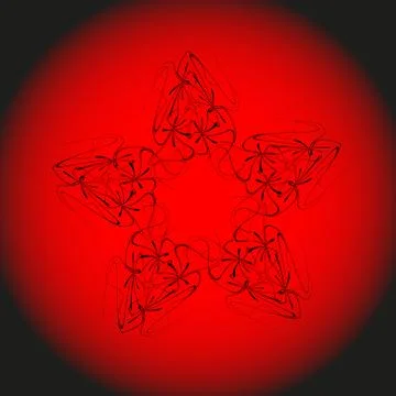 Openwork star. Stock Illustration