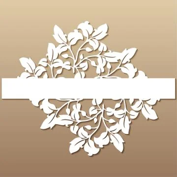 Openwork wedding decor in victorian style. Stock Illustration
