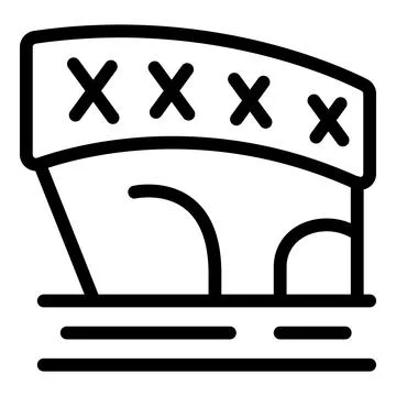 Opera building icon outline vector. Israel tel aviv Ilustración de archivo