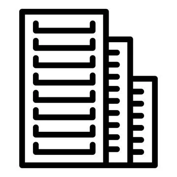 Opera building icon outline vector. Skyline city tower Ilustración de archivo