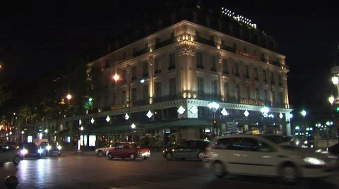 Opera Garnier night 01 Stock Footage 378667