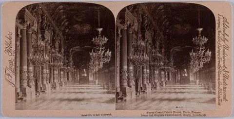 Opera Garnier or New Opera (Anc.), 9th arrondissement, Paris. Fireplace Gr... 스톡 사진