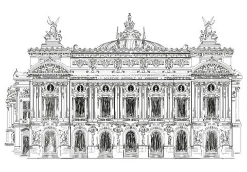 Opera Garnier in Paris Stock-Illustration