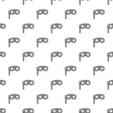 Opera glasses lorgnette seamless pattern for theater Stock Illustration