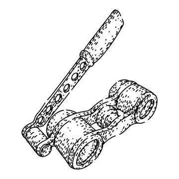 Opera glasses tool viewing live theater performance Stock Illustration